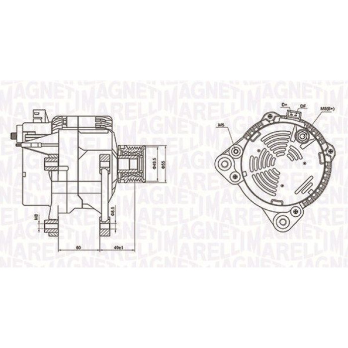 Magneti Marelli Lichtmaschine 063731260010 Magneti Marelli Lichtmaschine 063731260010