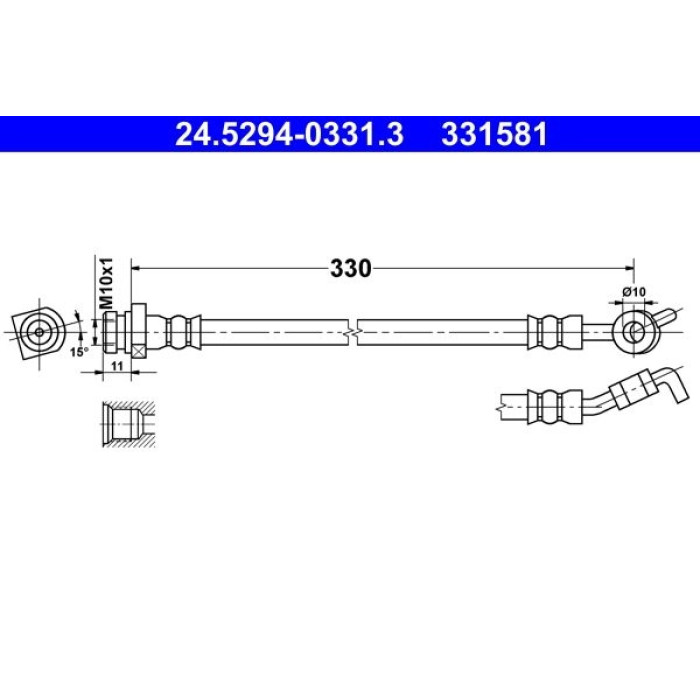 ATE Bremsschlauch 24.5294-0331.3 ATE Bremsschlauch 24.5294-0331.3