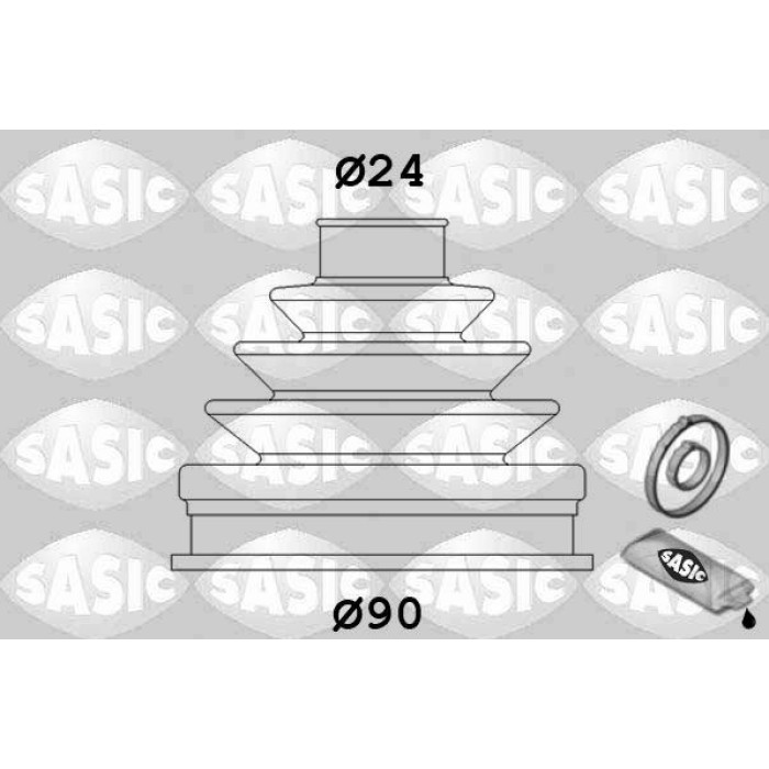 1906047 SASIC Faltenbalgsatz, Antriebswelle 1906047 1906047 SASIC Faltenbalgsatz, Antriebswelle 1906047
