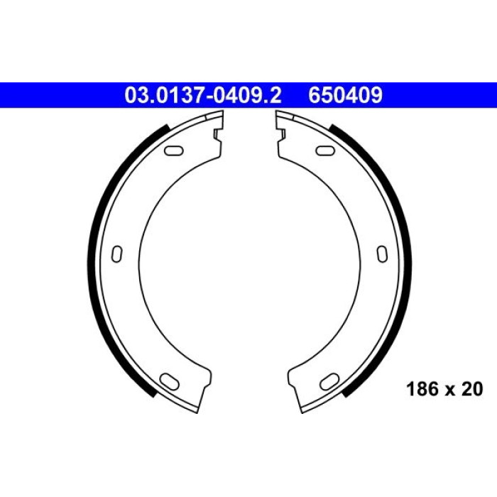 ATE Bremsbacken 03.0137-0409.2