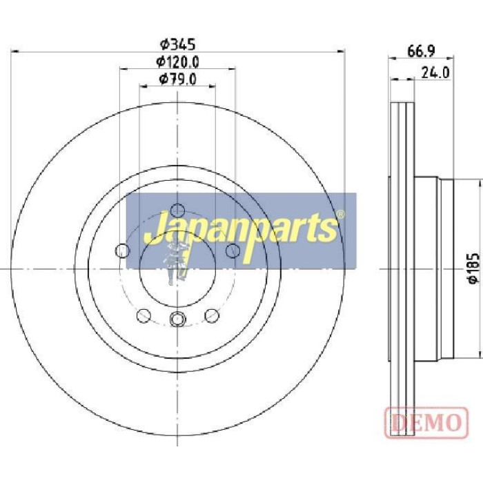 Japanparts Bremsscheibe DP-0126C Japanparts Bremsscheibe DP-0126C
