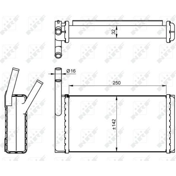 NRF Heizungskühler 54265 NRF Heizungskühler 54265