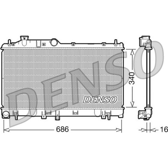 Denso Motorkühler DRM36007 Denso Motorkühler DRM36007