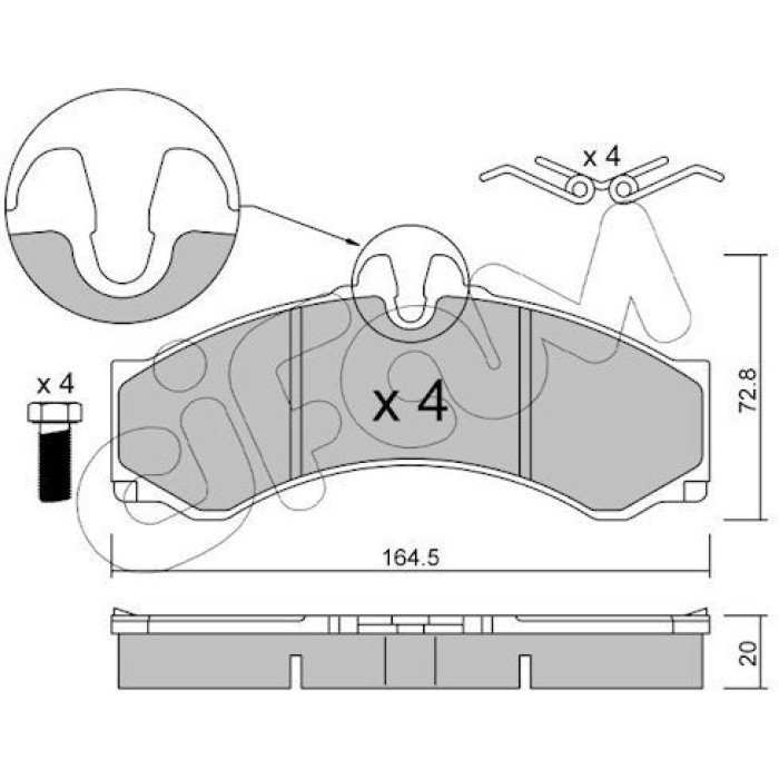 CIFAM Bremsbelagsatz, Scheibenbremse 822-262-1 CIFAM Bremsbelagsatz, Scheibenbremse 822-262-1