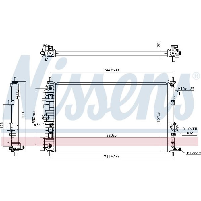 Nissens Wasserkühler PKW 630769 Nissens Wasserkühler PKW 630769