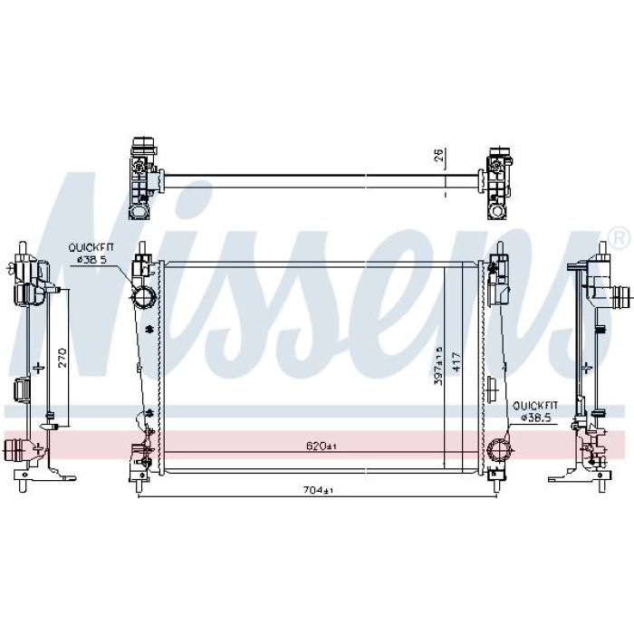 Nissens Wasserkühler PKW 617868 Nissens Wasserkühler PKW 617868