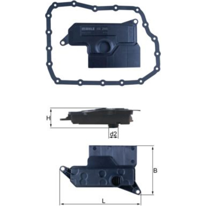 MAHLE Hydraulikfilter, Automatikgetriebe HX 266D MAHLE Hydraulikfilter, Automatikgetriebe HX 266D