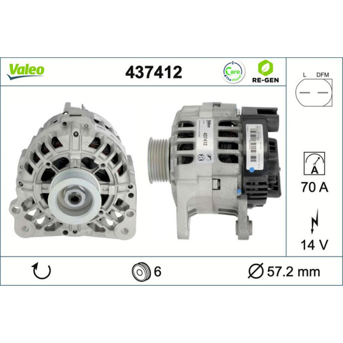 Valeo Lichtmaschine 437412 Valeo Lichtmaschine 437412