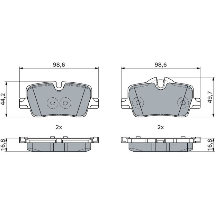 Bosch Bremsbelagsatz 0 986 460 055 Bosch Bremsbelagsatz 0 986 460 055
