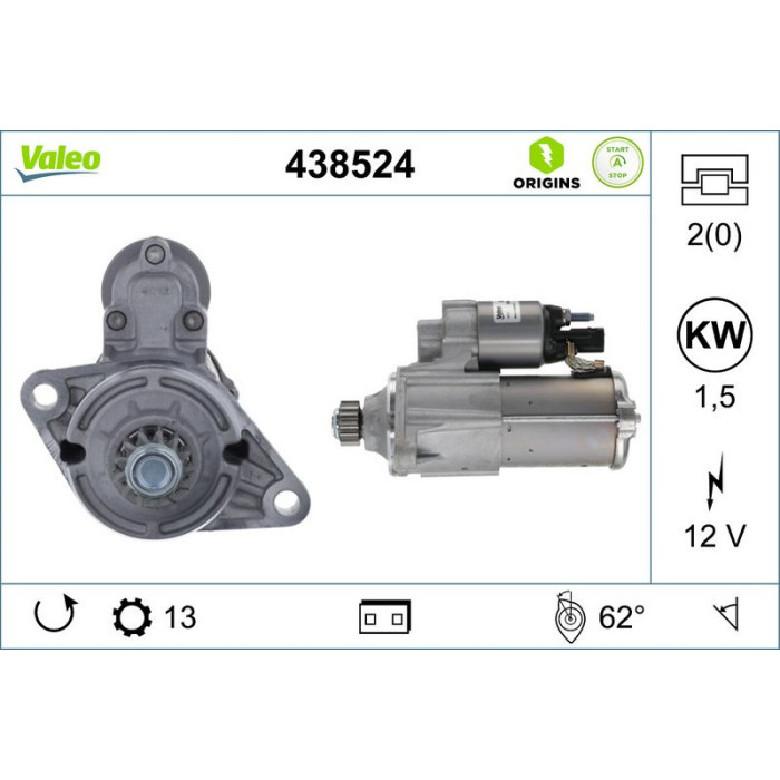 438524 Valeo Anlasser 438524 438524 Valeo Anlasser 438524