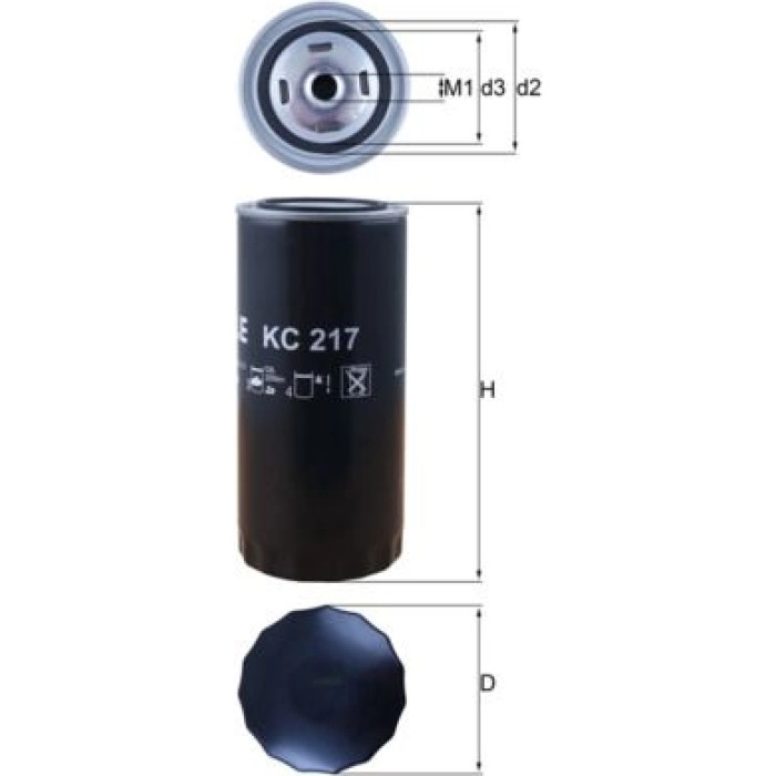 MAHLE Kraftstofffilter KC 217 MAHLE Kraftstofffilter KC 217