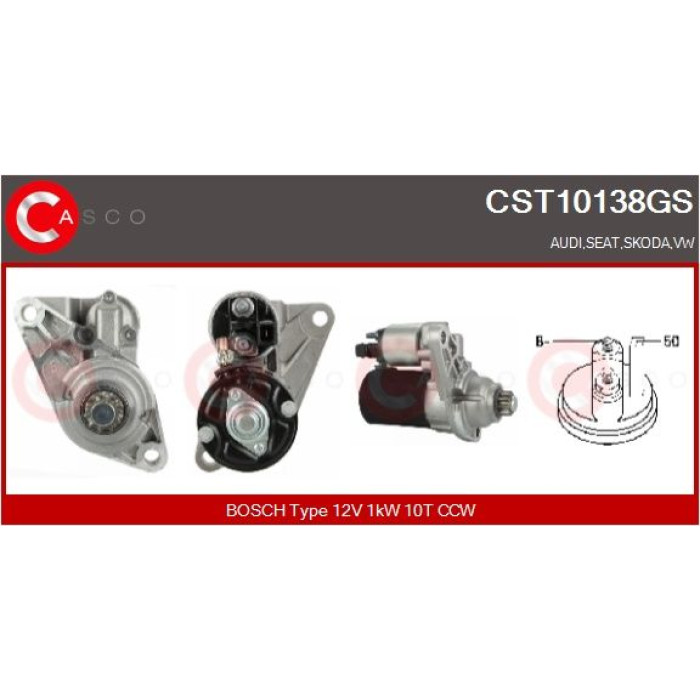 CASCO Anlasser CST10138GS CASCO Anlasser CST10138GS