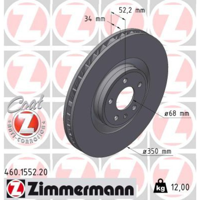 Zimmermann Bremsscheibe 460.1552.20 Zimmermann Bremsscheibe 460.1552.20