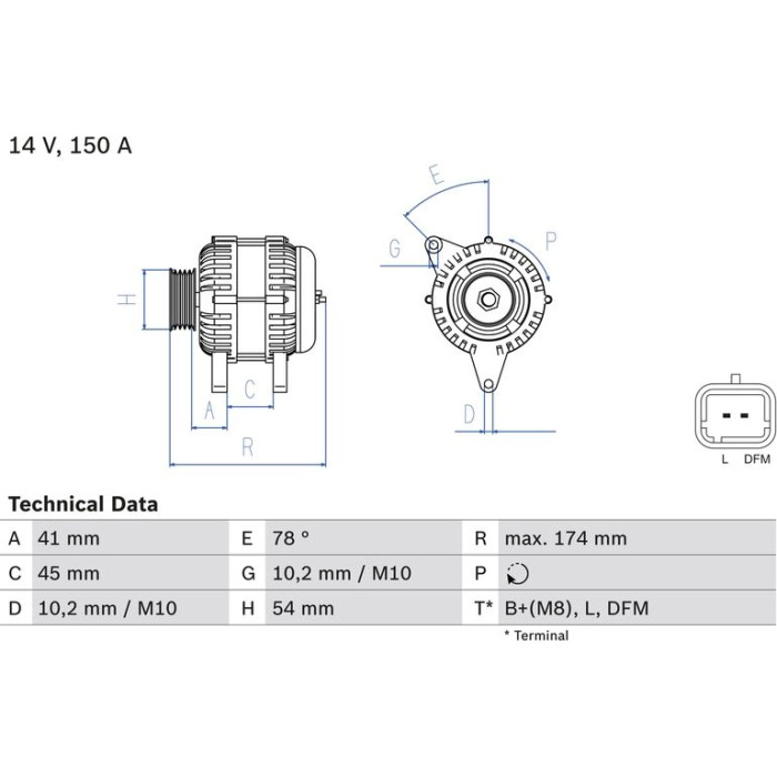 Bosch Lichtmaschine 0 986 083 890 Bosch Lichtmaschine 0 986 083 890