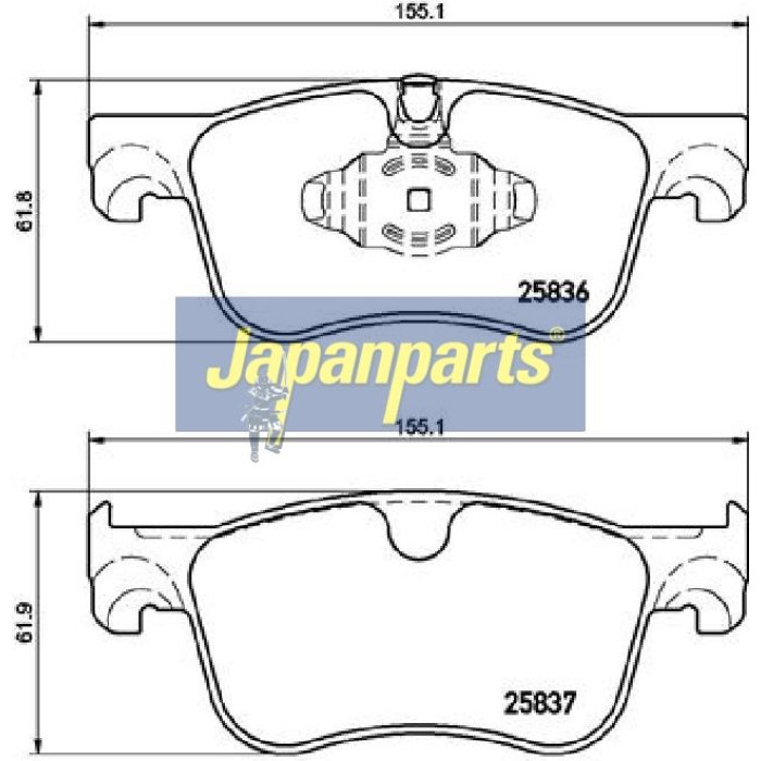 Japanparts Bremsbeläge PA-0612AF Japanparts Bremsbeläge PA-0612AF