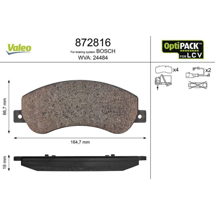 Valeo Bremsbelagsatz 872816