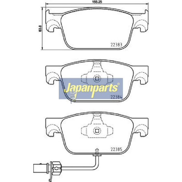 Japanparts Bremsbeläge PA-0917AF Japanparts Bremsbeläge PA-0917AF