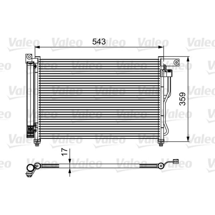 Valeo Klimakondensator 814115 Valeo Klimakondensator 814115