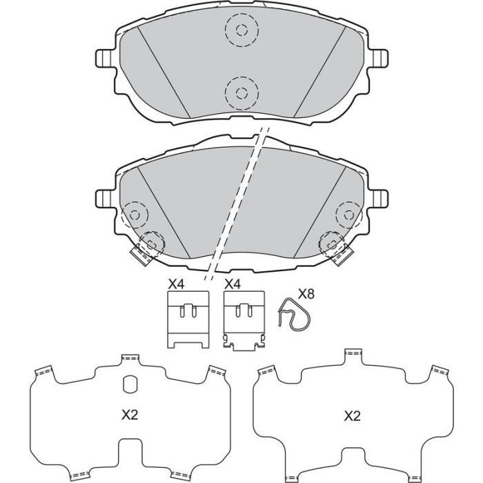 Valeo Bremsbelagsatz 601362 Valeo Bremsbelagsatz 601362