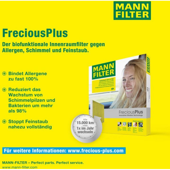 MANN-FILTER Innenraumfilter FreciousPlus FP 2862 MANN-FILTER Innenraumfilter FreciousPlus FP 2862
