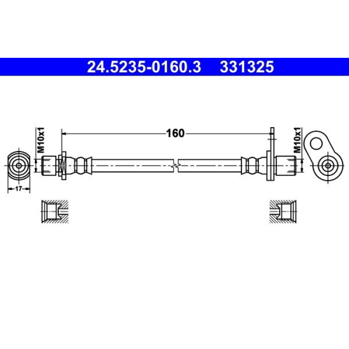 ATE Bremsschlauch 24.5235-0160.3 ATE Bremsschlauch 24.5235-0160.3
