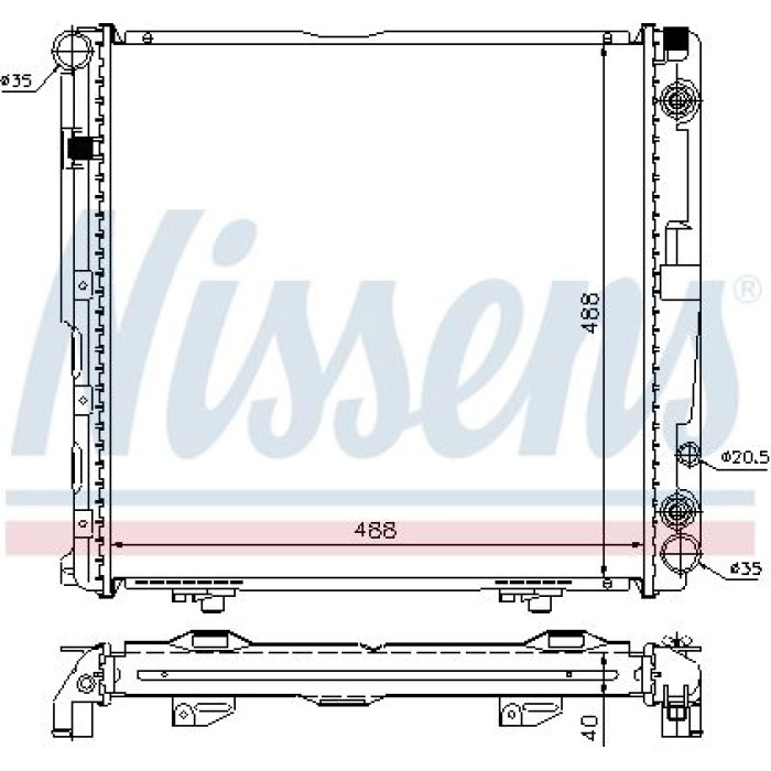 Nissens Wasserkühler PKW 62763A Nissens Wasserkühler PKW 62763A