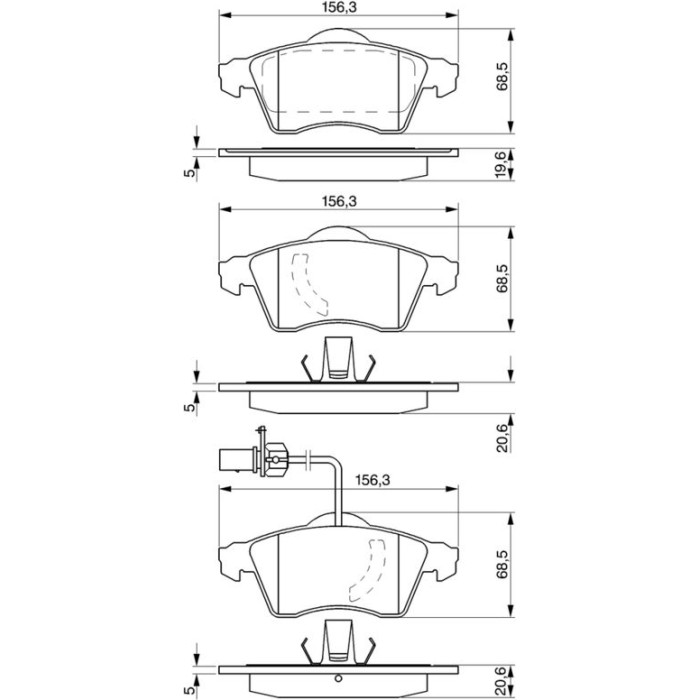 Bosch Bremsbelagsatz 0 986 424 537 Bosch Bremsbelagsatz 0 986 424 537