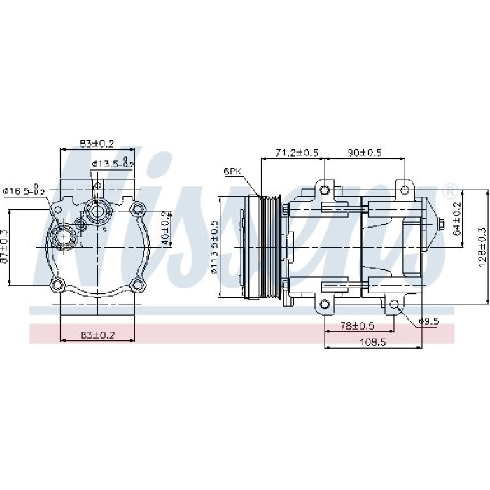 Nissens Klimakompressor PKW 89046 Nissens Klimakompressor PKW 89046
