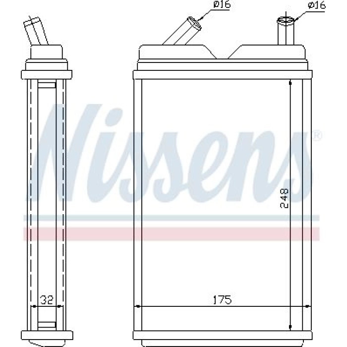 Nissens Heizungskühler PKW 73624 Nissens Heizungskühler PKW 73624