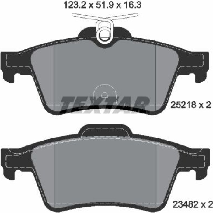 2521801 Textar Bremsbelagsatz 2521801