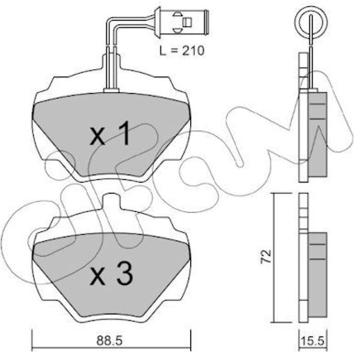 CIFAM Bremsbelagsatz, Scheibenbremse 822-353-1 CIFAM Bremsbelagsatz, Scheibenbremse 822-353-1
