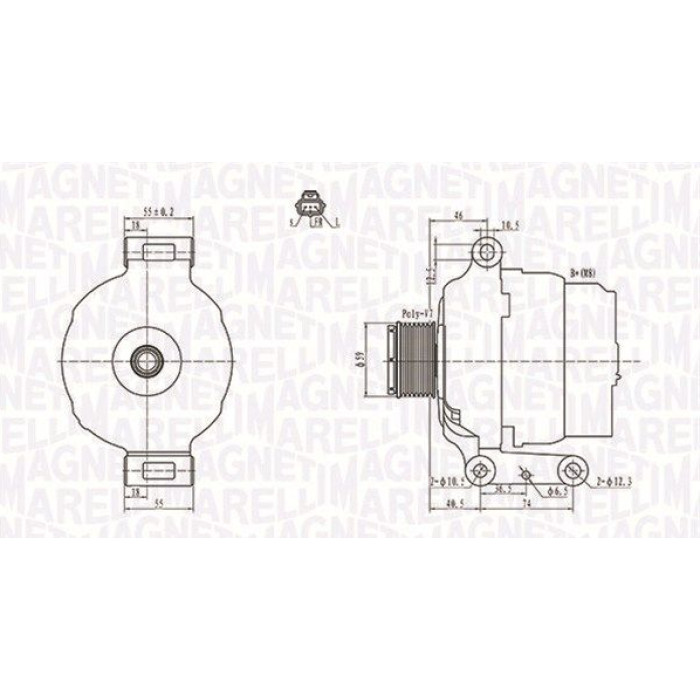Magneti Marelli Lichtmaschine 063731639010 Magneti Marelli Lichtmaschine 063731639010
