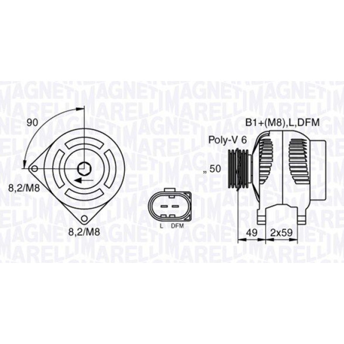 Magneti Marelli Lichtmaschine 063533250130 Magneti Marelli Lichtmaschine 063533250130