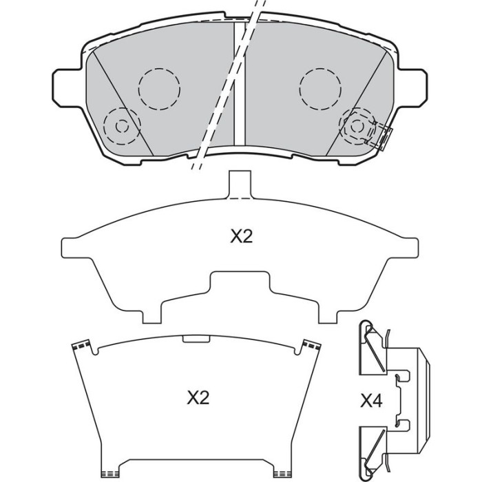 Valeo Bremsbelagsatz 601493 Valeo Bremsbelagsatz 601493
