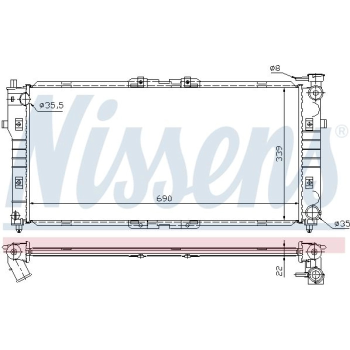 Nissens Wasserkühler PKW 62392A Nissens Wasserkühler PKW 62392A