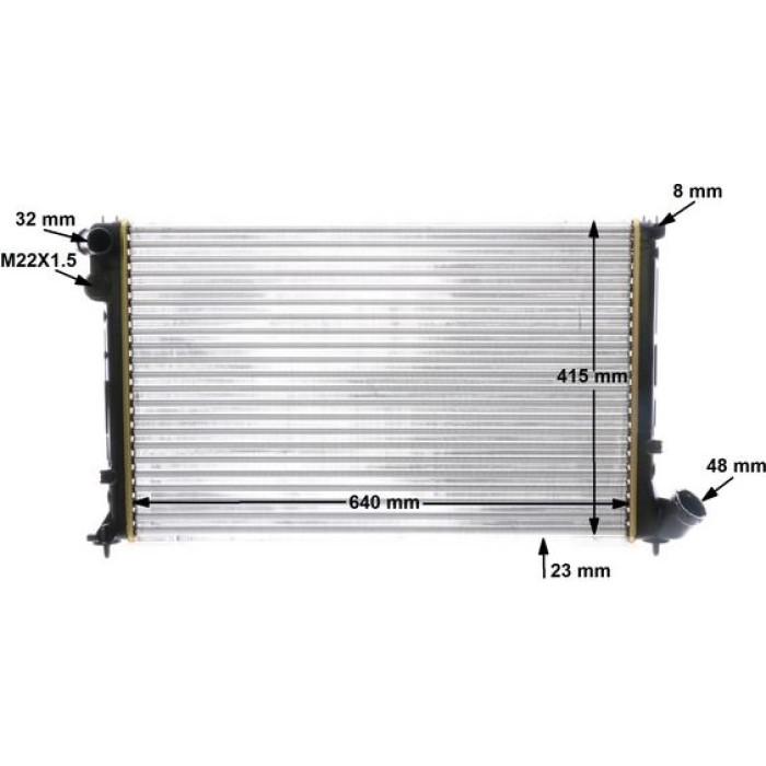 MAHLE Kühler, Motorkühlung CR 593 000S MAHLE Kühler, Motorkühlung CR 593 000S