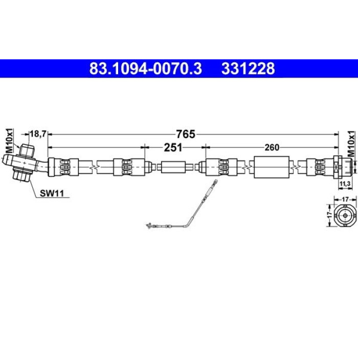 ATE Bremsschlauch 83.1094-0070.3
