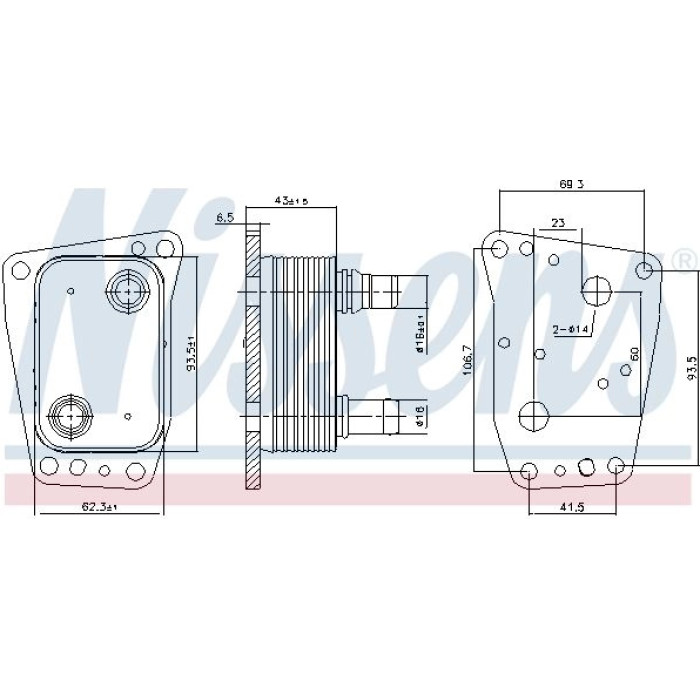 Nissens Ölkühler PKW 90967 Nissens Ölkühler PKW 90967