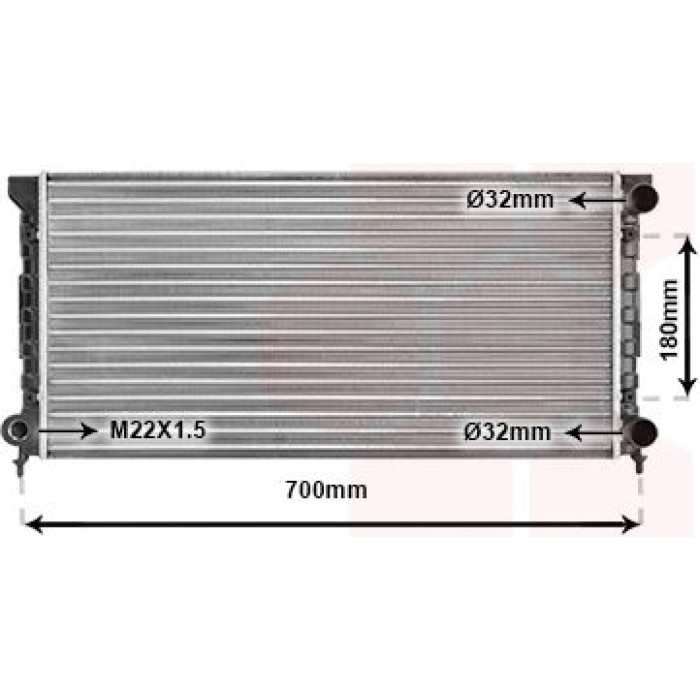 Van Wezel Motorkühler 58002072 Van Wezel Motorkühler 58002072