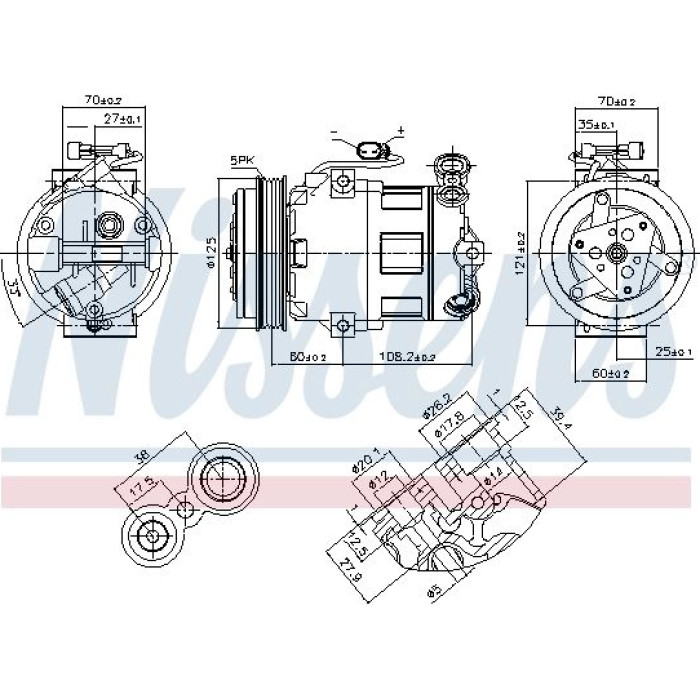 Nissens Klimakompressor PKW 890185 Nissens Klimakompressor PKW 890185