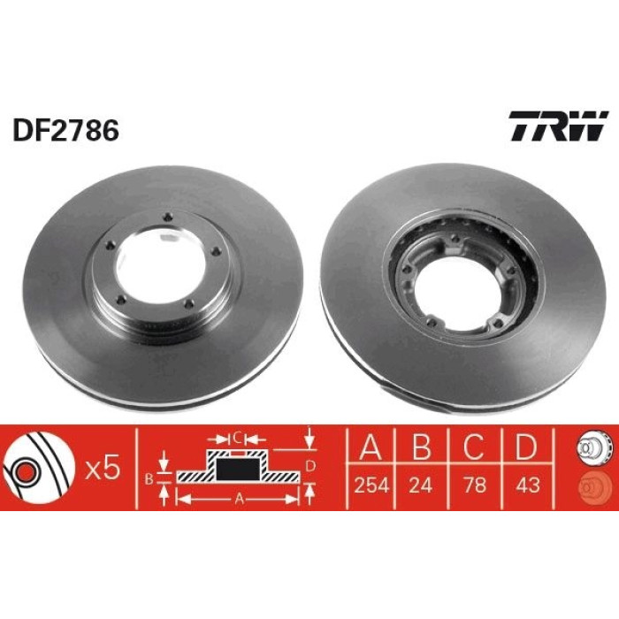 TRW Bremsscheibe DF2786 TRW Bremsscheibe DF2786