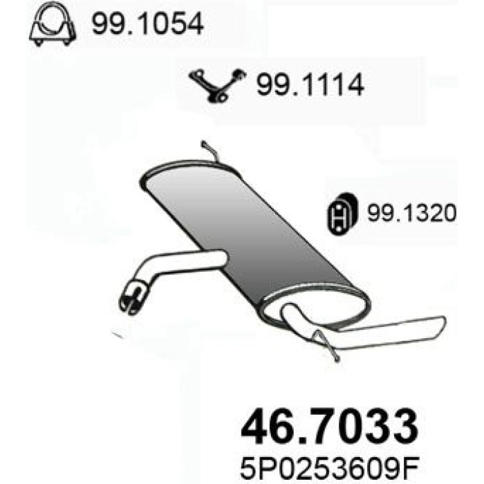 ASSO Endschalldämpfer 46.7033 ASSO Endschalldämpfer 46.7033