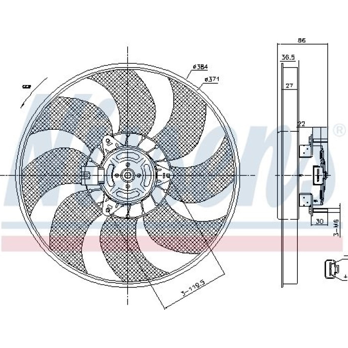 Nissens Kühlerlüfter PKW 85779 Nissens Kühlerlüfter PKW 85779