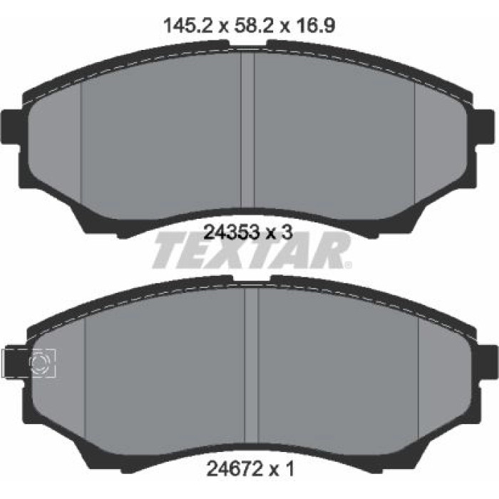 Textar Bremsbelagsatz 2435301 Textar Bremsbelagsatz 2435301
