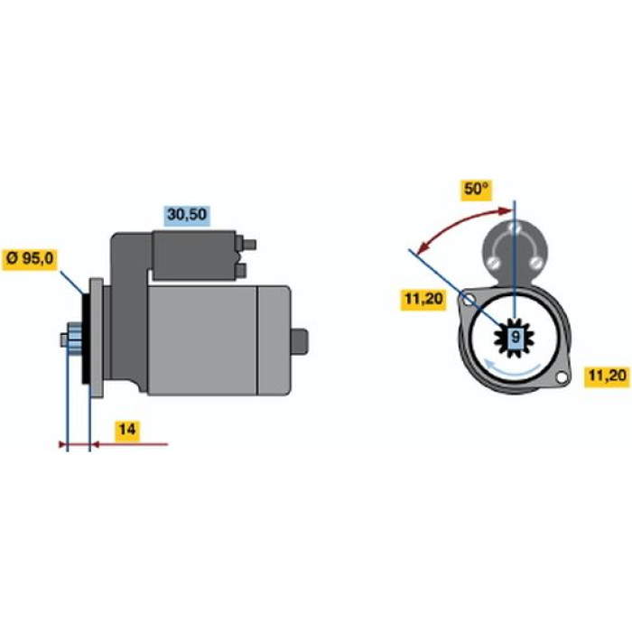 Bosch Starter 0 986 016 031 Bosch Starter 0 986 016 031