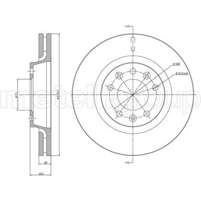 Cifam Bremsscheibe 800-887C