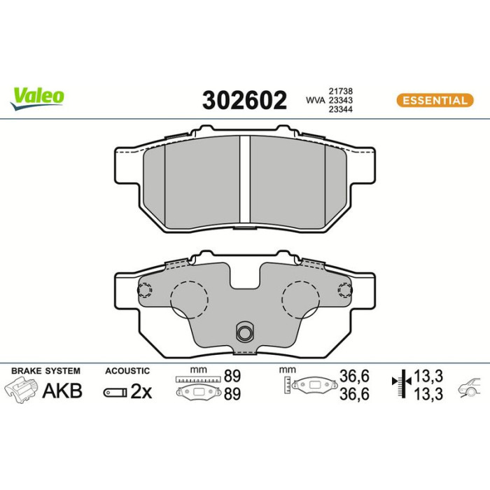Valeo Bremsbelagsatz 302602