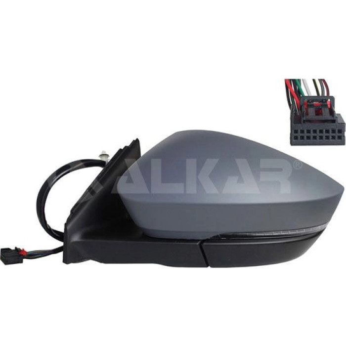 Alkar Außenspiegel 9043771 - links EL Klap beheizt konvex grundiert + Blinker + BDL11