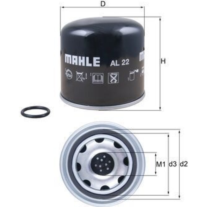 MAHLE Lufttrocknerpatrone, Druckluftanlage AL 22 MAHLE Lufttrocknerpatrone, Druckluftanlage AL 22