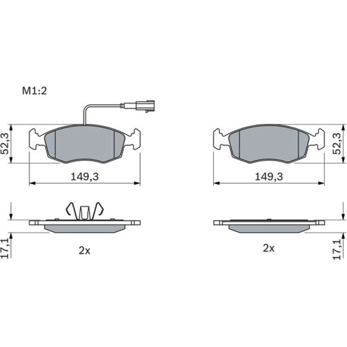 Bosch Bremsbelagsatz 0 986 494 463 Bosch Bremsbelagsatz 0 986 494 463